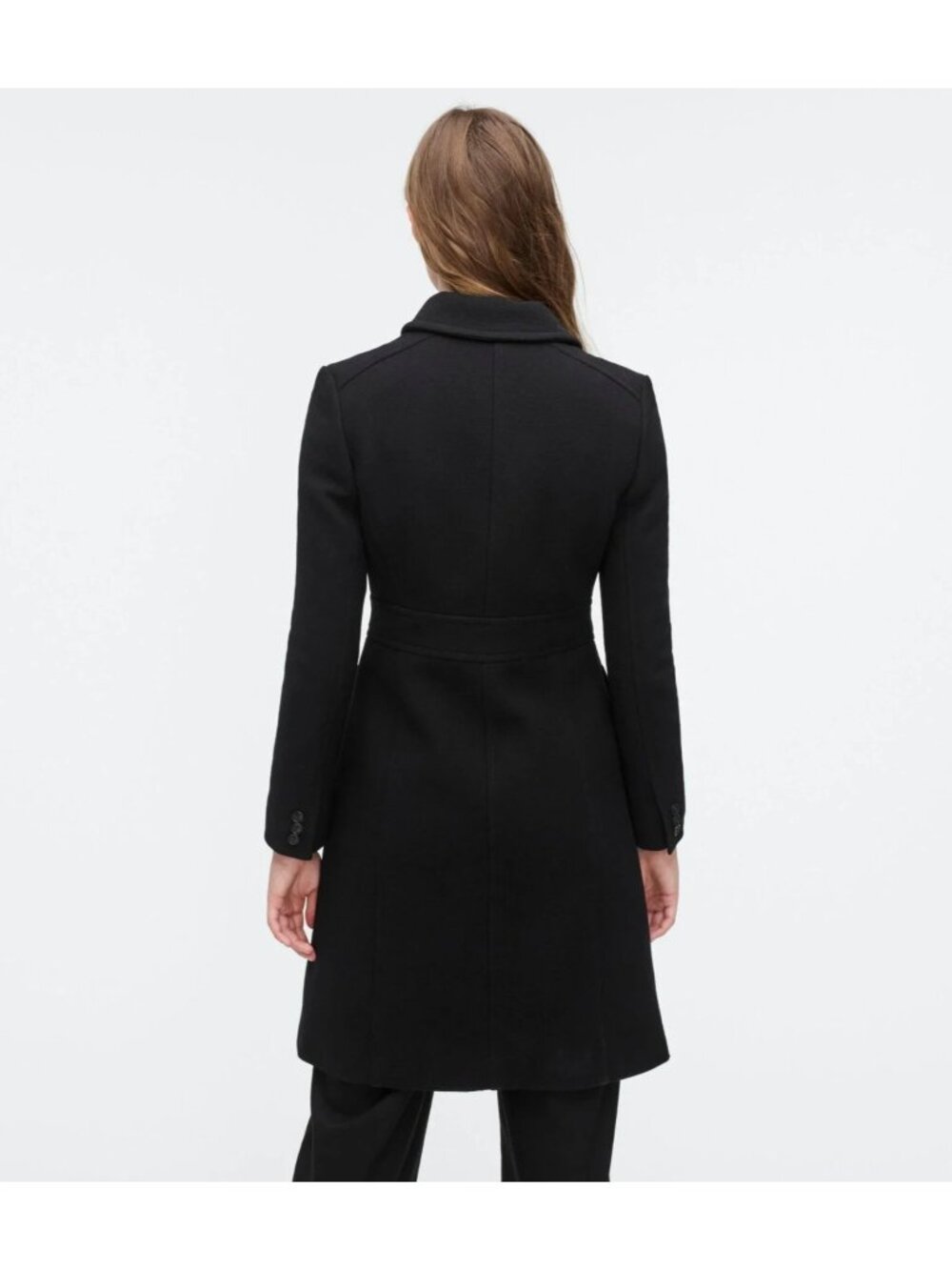 NWT J.Crew Classic Lady Day Coat in Black Italian Doublecloth Wool Thinsulate 6 - Picture 2 of 8